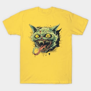 Creepy Cat Zombie T-Shirt